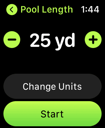 Apple watch pool length meters online
