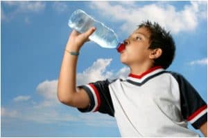 Child drinking water
