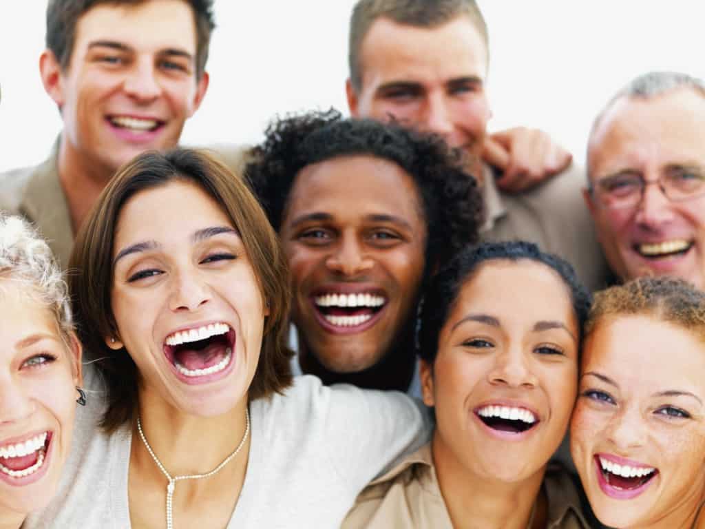 people laughing together