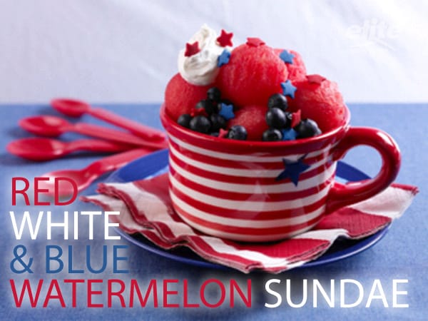 Red, White, and Blue Watermelon “Sundae” Recipe
