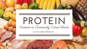 Protein Content in Commonly Used Foods
