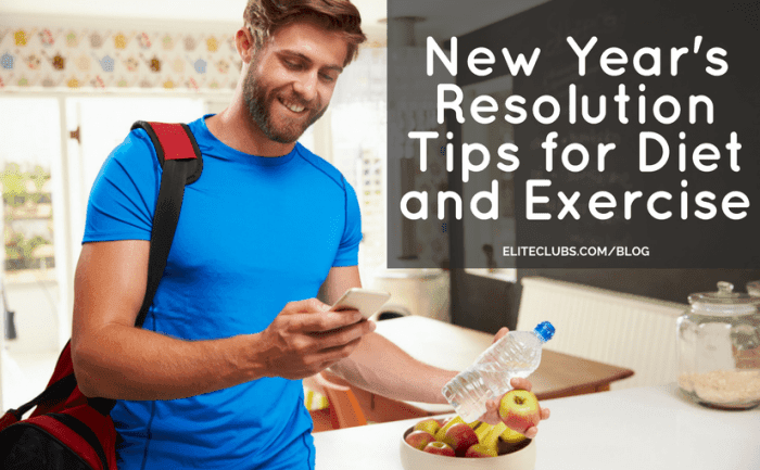 New Years Resolution Tips for Diet and Exercise