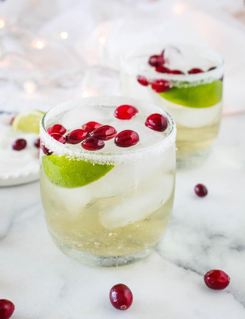 White Cranberry Margarita holiday cocktails