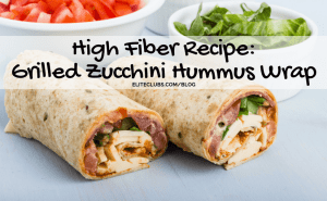 High Fiber Recipe - Grilled Zucchini Hummus Wrap