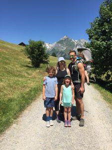 Russ Sagmoen and Family Hiking in Switzerland