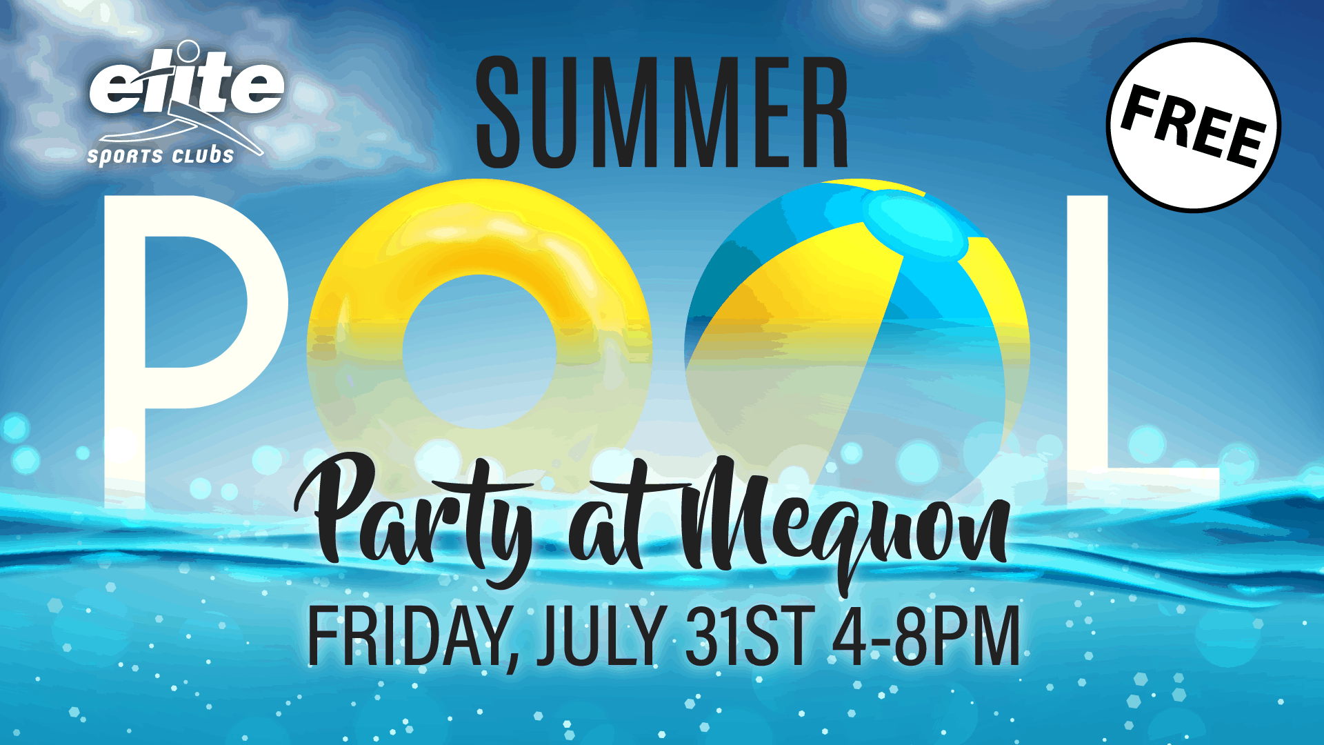 Summer Pool Party at Elite Mequon July 2020