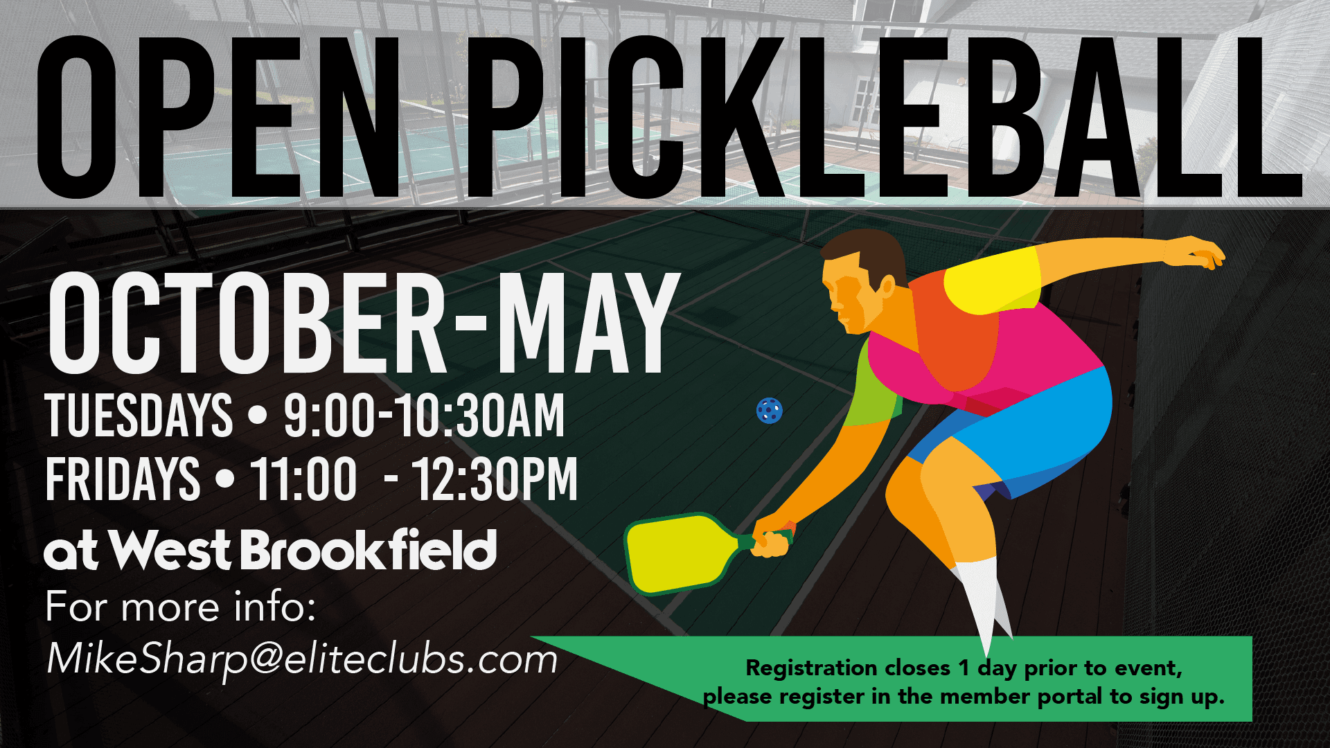 Open Pickleball - Elite West Brookfield - October 2020