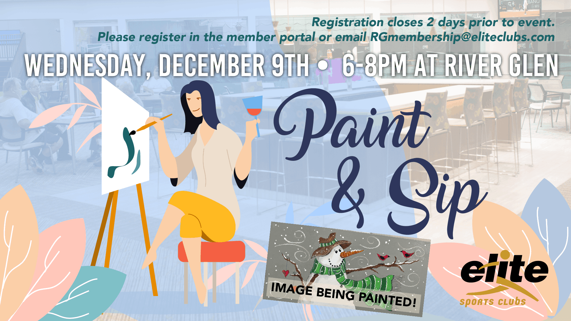 Paint and Sip - Elite River Glen - December 2020