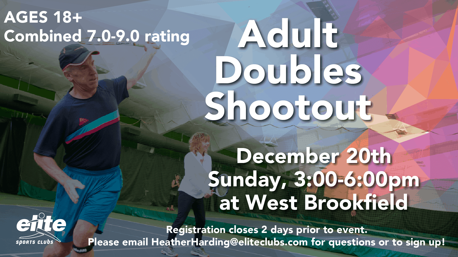 Adult Doubles Shootout - Elite West Brookfield - December 2020