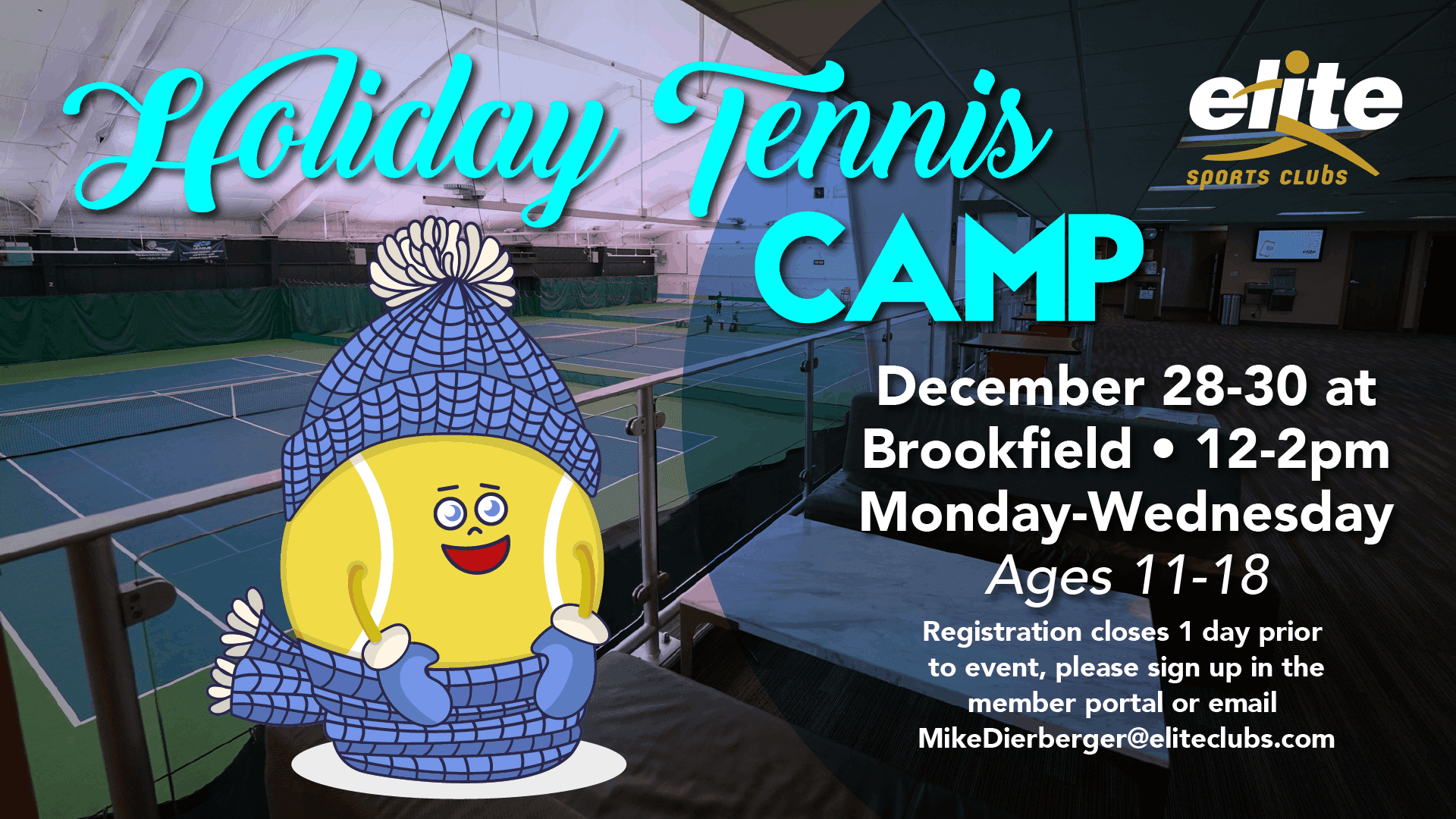 Holiday Tennis Camp - Elite Brookfield - December 2020