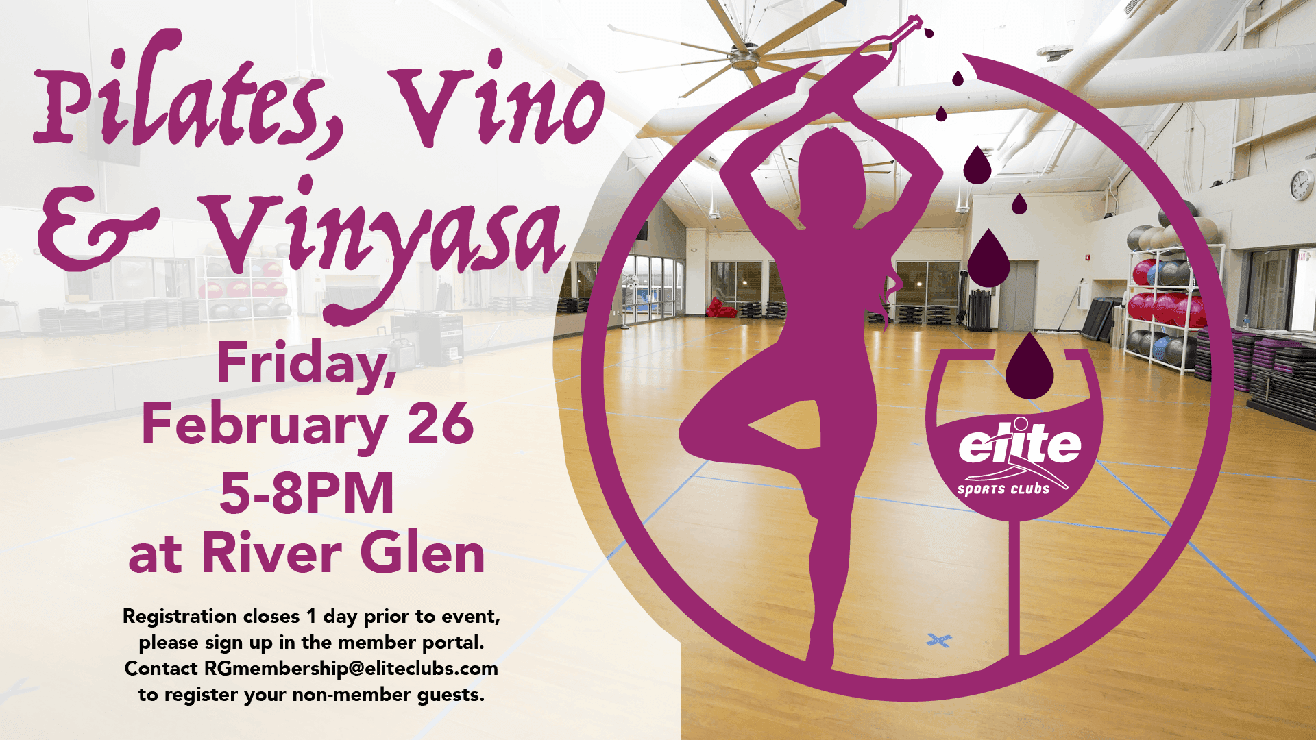 Pilates Vino Vinyasa - Elite River Glen - February 2021