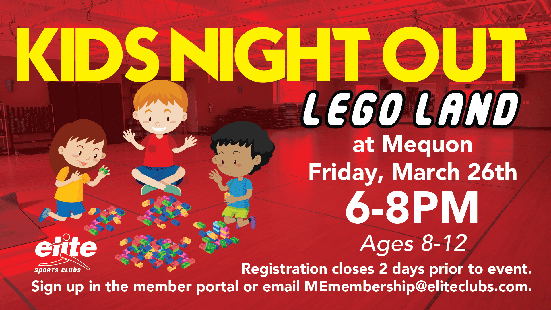 Kids Night Out Lego Land - Elite Mequon - March 2021