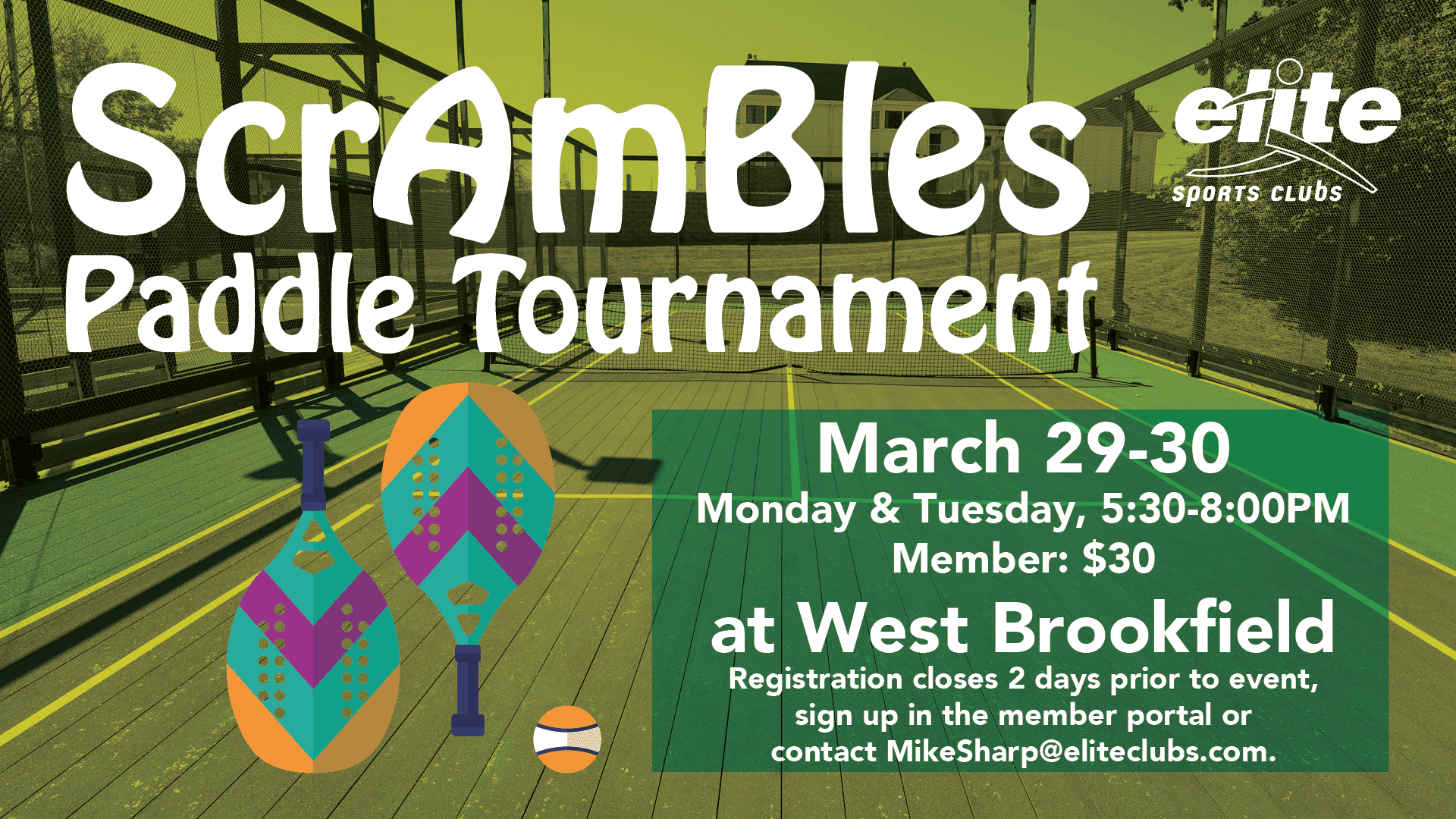 ScrAmBles Paddle Tournament - Elite West Brookfield - March 2021