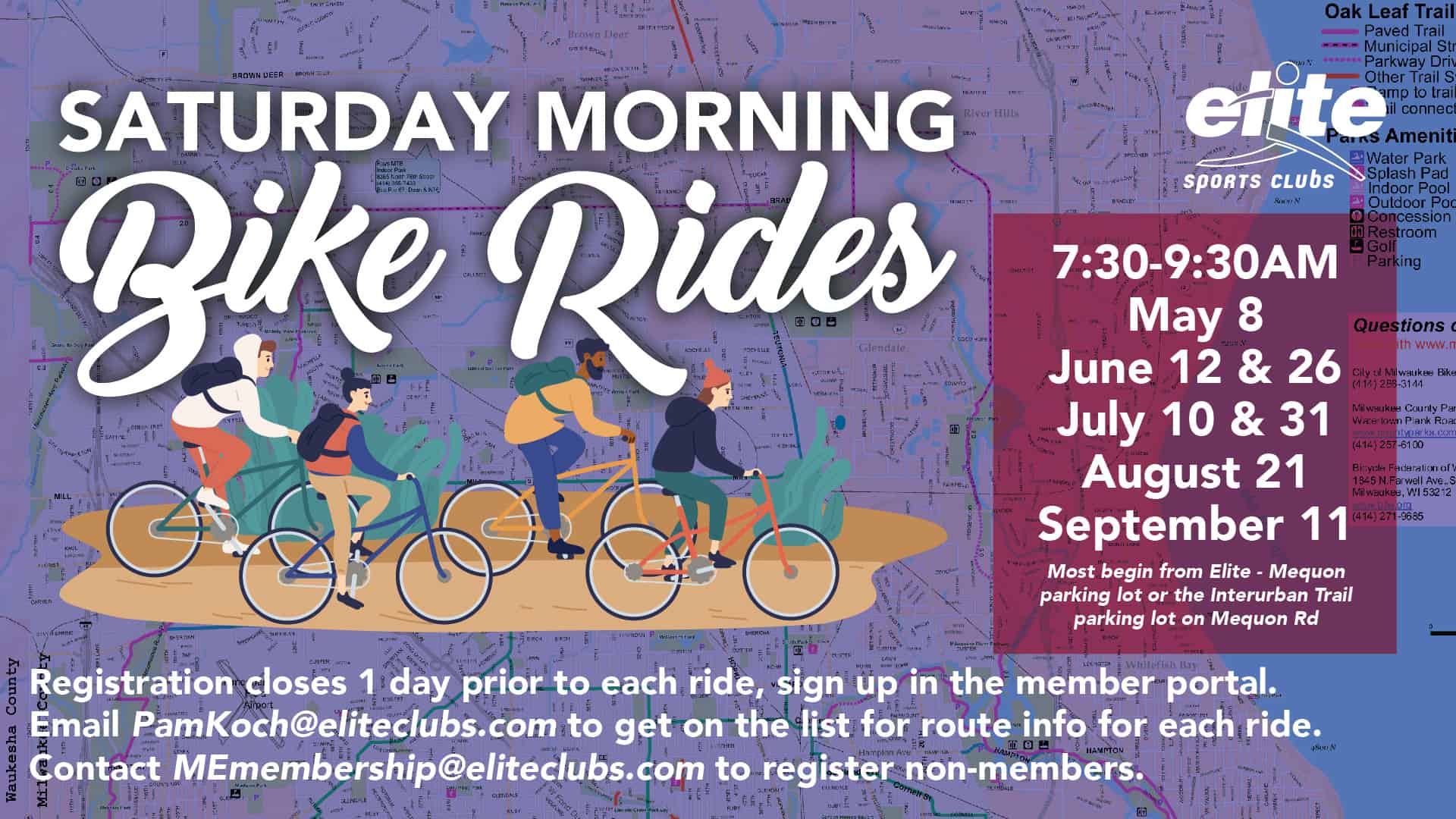 Saturday Morning Bike Rides - Elite Mequon - Summer 2021