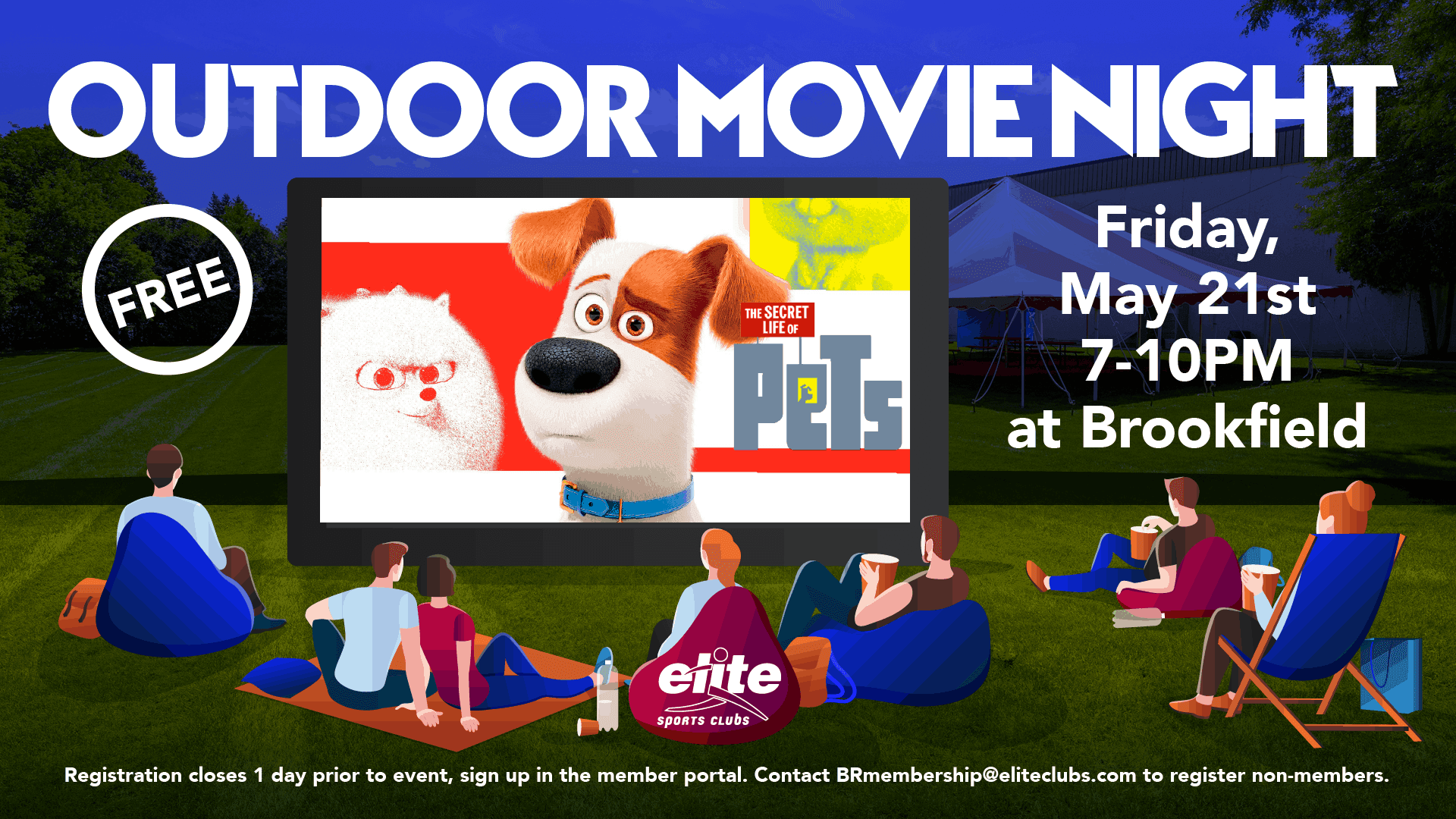 Outdoor Movie Night - Elite Brookfield - May 2021