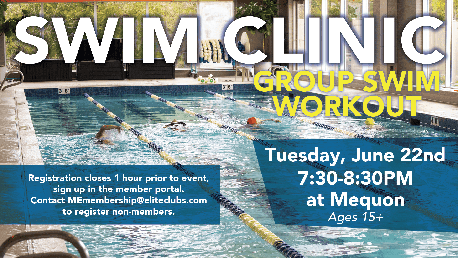 Swim Clinic - Group Swim Workout - Elite Mequon - June 2021