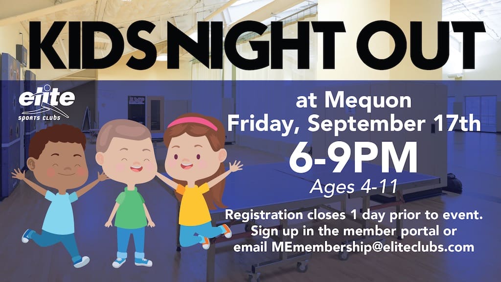 Kids Night Out - Elite Mequon - September 2021