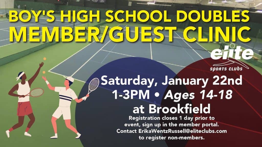 Boys High School Doubles Member Guest Clinic - Brookfield - January 2022