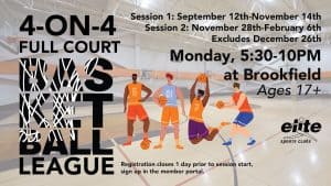 4-on-4 Full Court Basketball League - Brookfield - Fall 2022