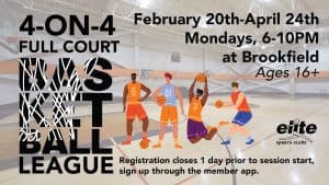 4-on-4 Full Court Basketball League - Brookfield - February-April 2023
