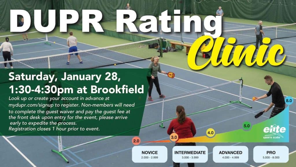 DUPR Rating Clinic - Brookfield - January 2023