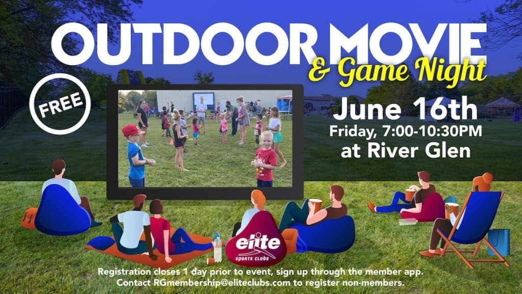Outdoor Movie & Game Night - River Glen - June 2023