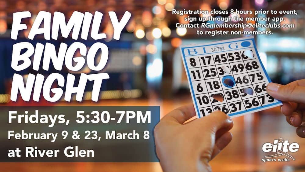 Family Bingo - River Glen - February & March 2024