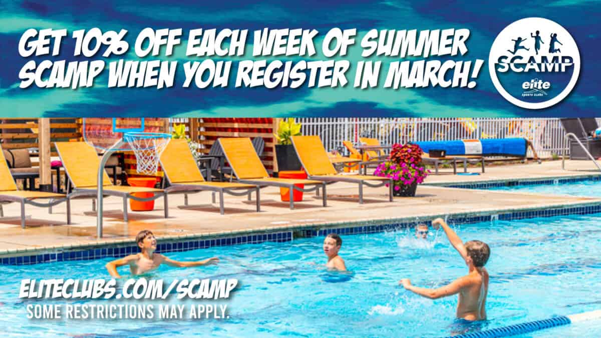 Get 10% Off Each Week of Summer Scamp When you Register in March.
