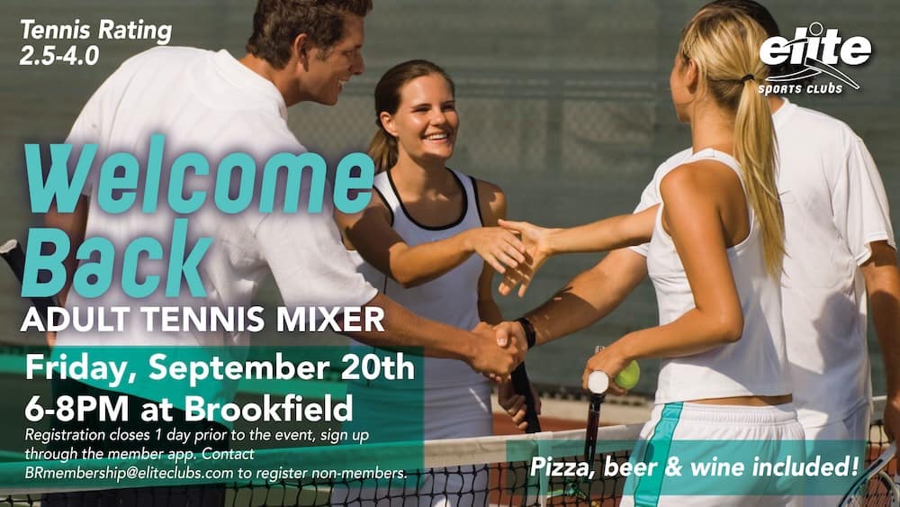 Welcome Back Adult Tennis Mixer - Brookfield - September 20 2024