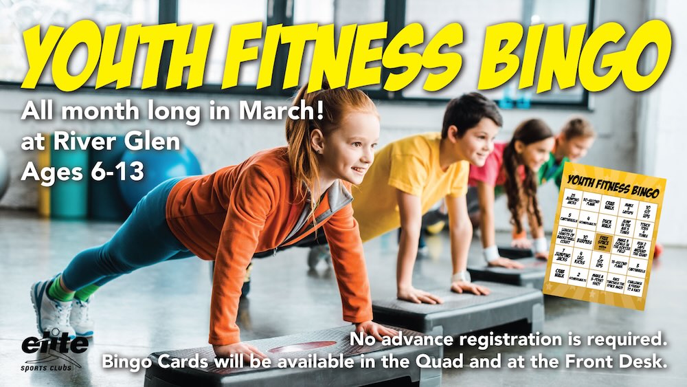 Youth Fitness Bingo - River Glen - March 2025