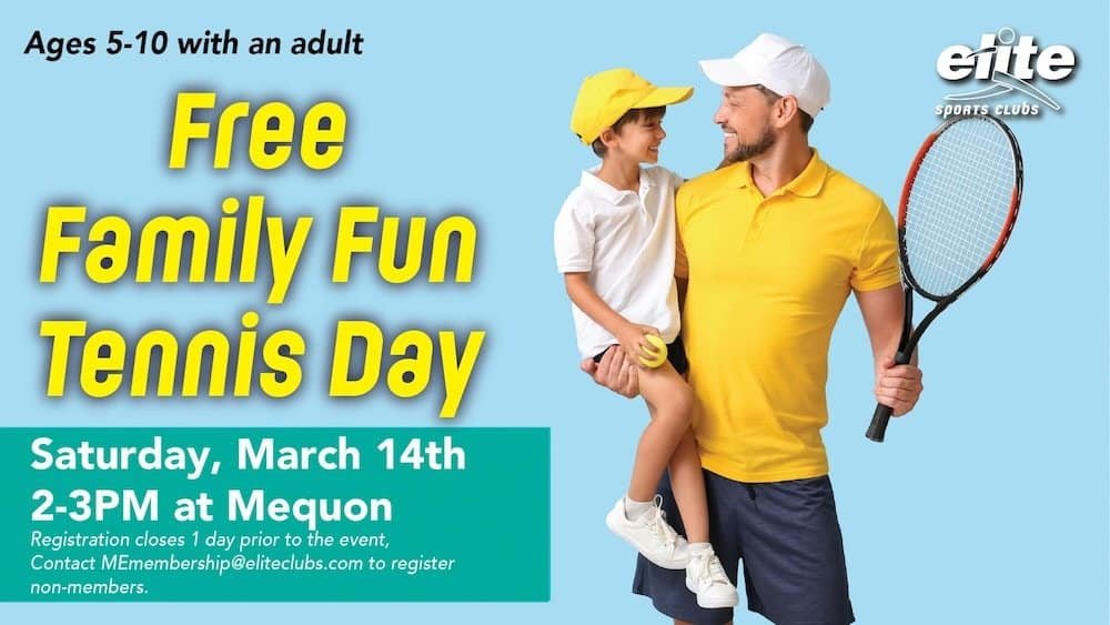 Free Family Fun Tennis Day - Mequon - March 14 2026