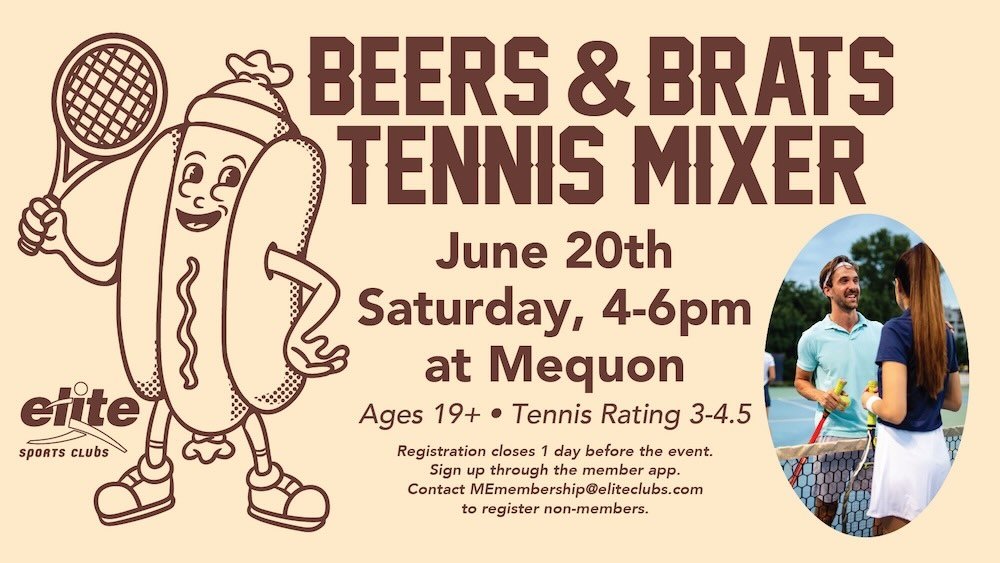 Beers & Brats Tennis Mixer - Mequon - June 20 2026