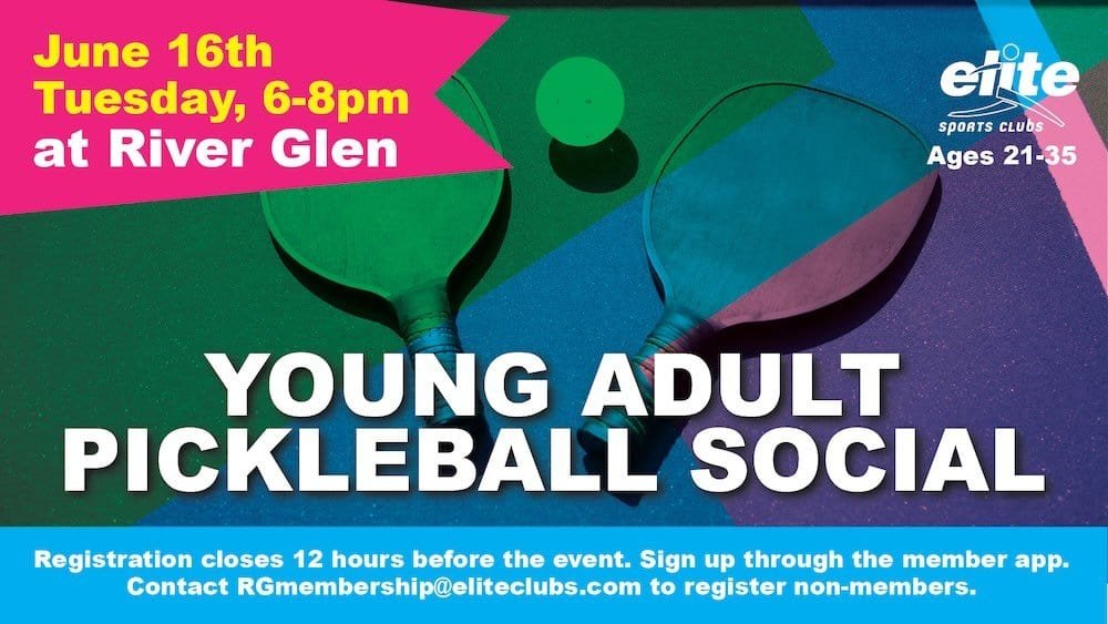 Young Adult Pickleball Social - River Glen - June 16 2026