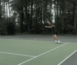 Jordan Phelps playing tennis